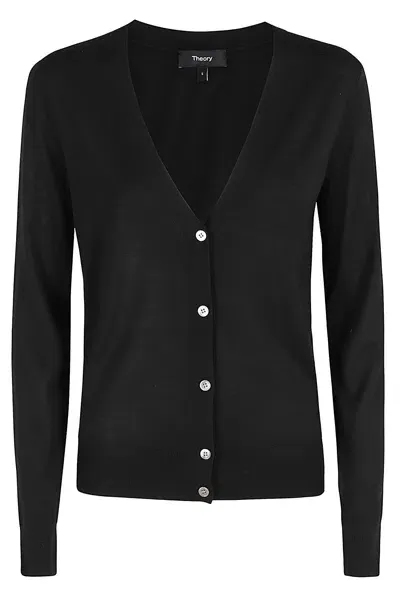 Theory Vneck Cardi In Black