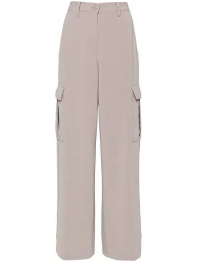 Theory Wide-leg Cargo Pants In Grey