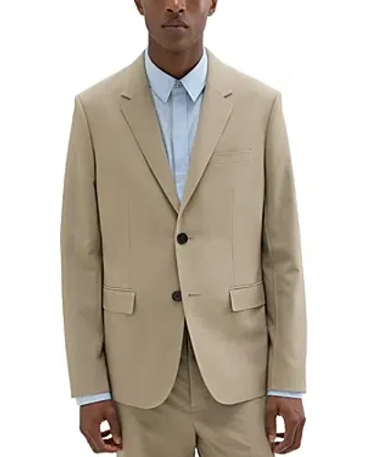 Theory Virgin Wool Three-button Blazer In Light Quarry