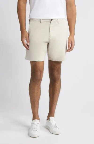 Theory Sillar Zaine Cotton Shorts In Beige