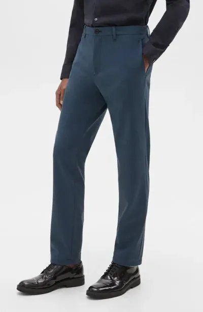 Theory Zaine Precision Ponte Knit Pants In Deep Sea Blue