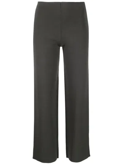 There Was One Ankle-zips Knitted Trousers In Grey