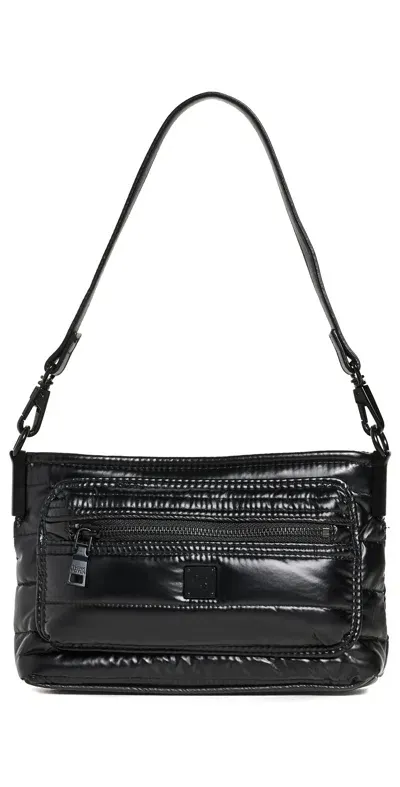 Think Royln Double Trouble Crossbody Bag Pearl Black