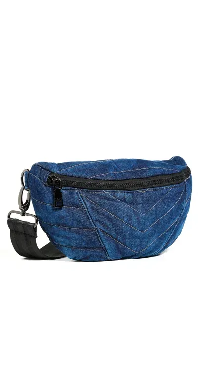 Think Royln Little Runaway Belt Bag Stone Washed Denim In Multi