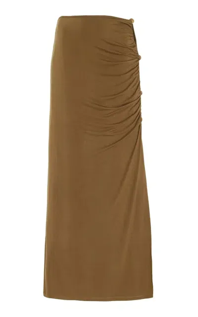 Third Form Hidden Gem Jersey Maxi Skirt In Brown