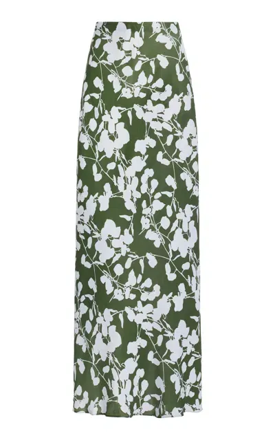 Third Form Modern Muse Printed Jersey Maxi Skirt In Green