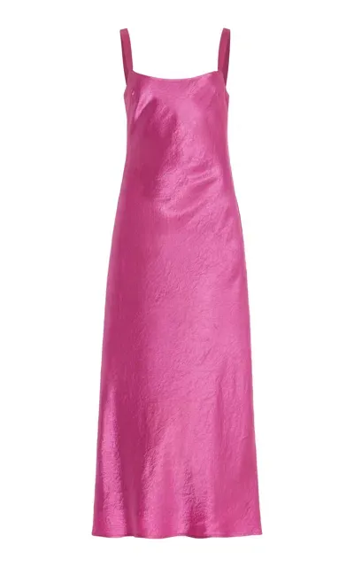 Third Form Satin Midi Dress In Pink