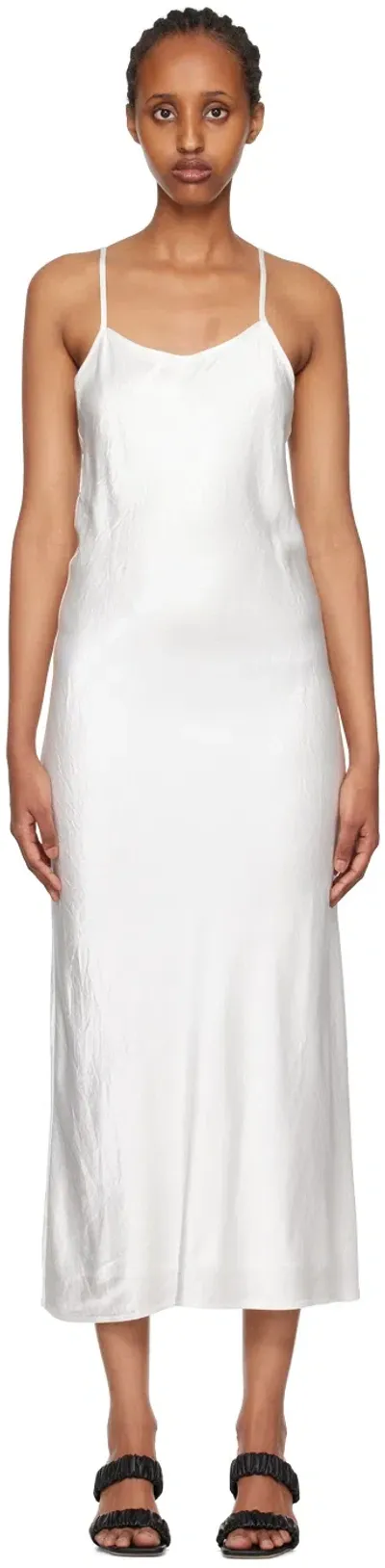 Third Form White Crush Bias Maxi Dress