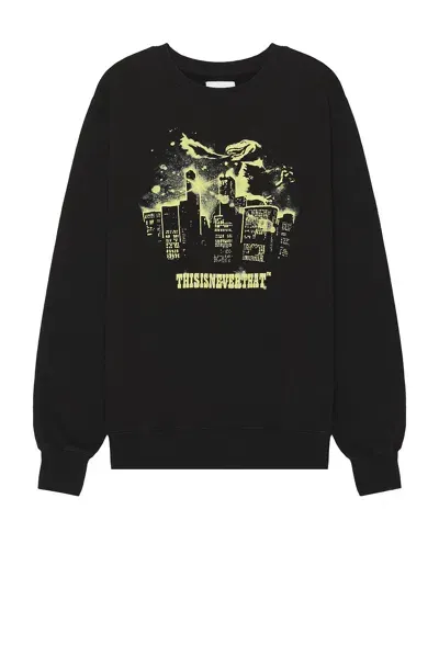 Thisisneverthat Nightmare Crewneck In Off Black