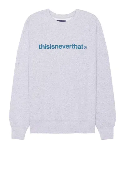 Thisisneverthat T-logo Crewneck In Heather Grey