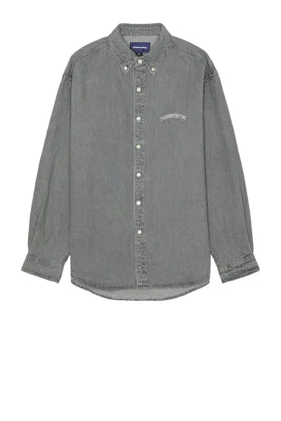 Thisisneverthat Washed Denim Shirt In Grey