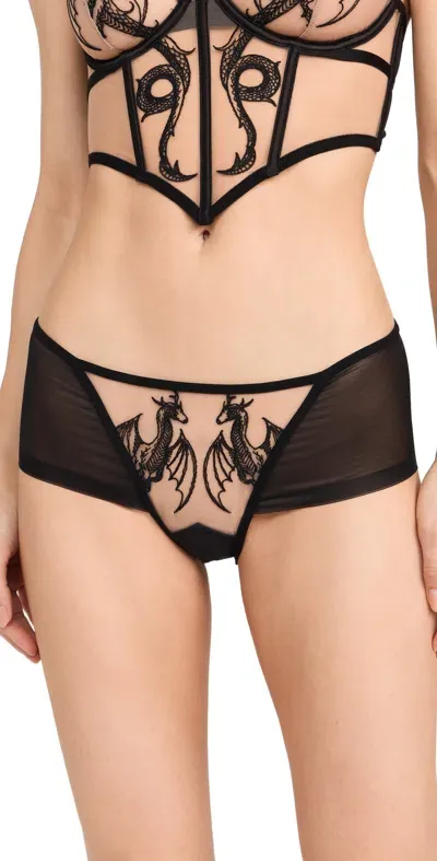 Thistle And Spire Dracona Bikini Briefs Butterscotch/black