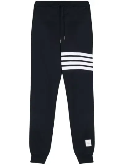 Thom Browne 4-bar Cotton Track Pants In Blue