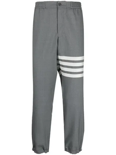 Thom Browne 4-bar Elasticated Ankles Trousers In 035 Medium Grey