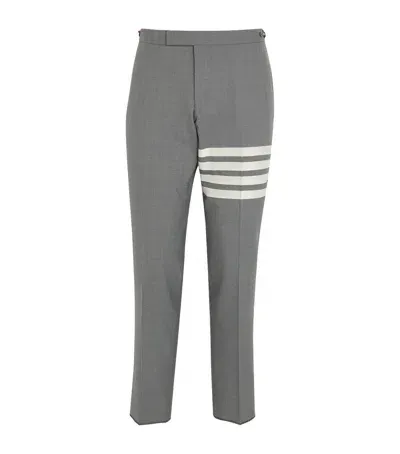 Thom Browne 4-bar Stripe Tailored Trousers In Grey