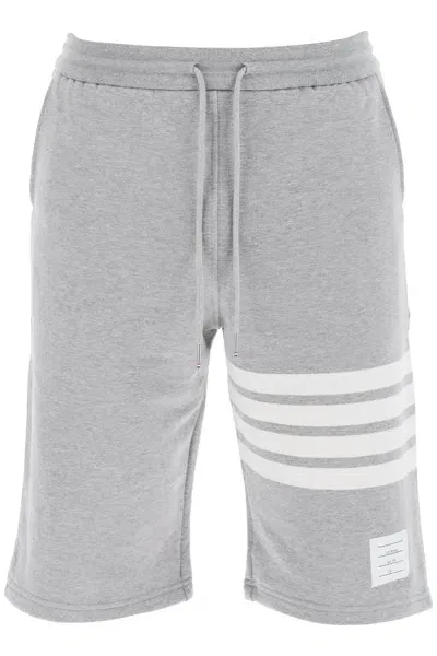 Thom Browne 4-bar Sweat Shorts In Gray