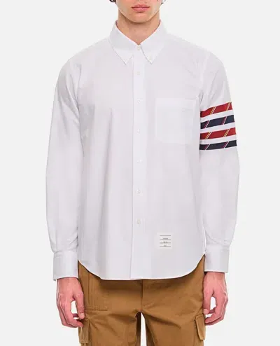 Thom Browne 4bar Silk And Cotton Shirt In White