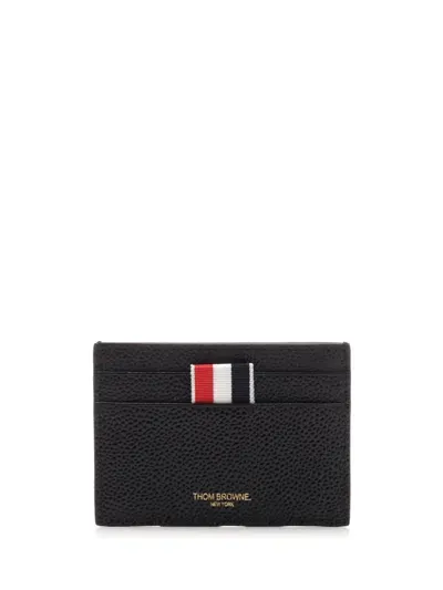 Thom Browne Black Pebble Grain Card Holder