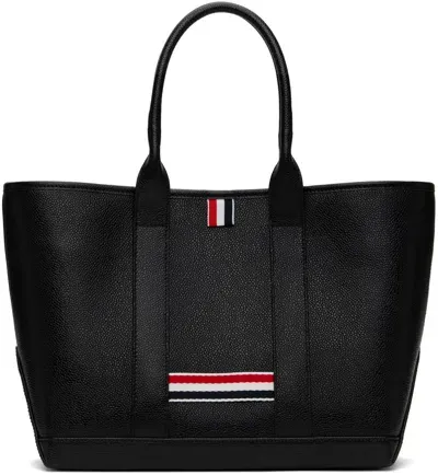 Thom Browne Black Pebble Grain Small Tool Tote