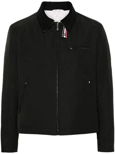 Thom Browne Zip-up Padded Jacket In Black