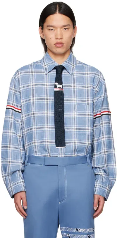 Thom Browne Blue Armband Shirt In 450 Blue