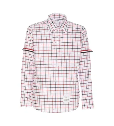 Thom Browne Checked Shirt In Multicolour