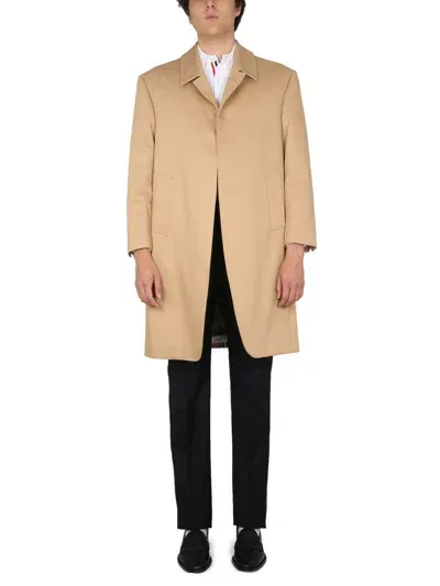 Thom Browne Cotton Coat In Brown