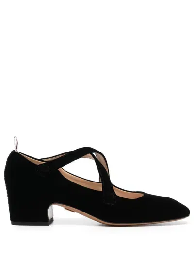 Thom Browne Criss Cross Straps Pumps In Black