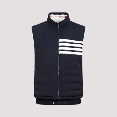 Thom Browne Down Filled Ski Vest In Navy Blue