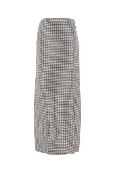 Thom Browne Embroidered Wool Skirt In 980