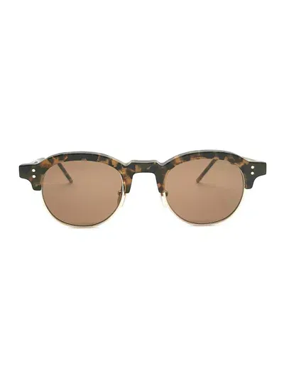 Thom Browne Eyewear Oval Frame Sunglasses In Multi