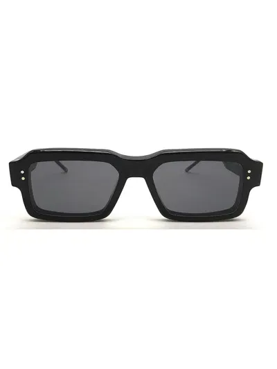 Thom Browne Eyewear Rectangle Frame Sunglasses In Black