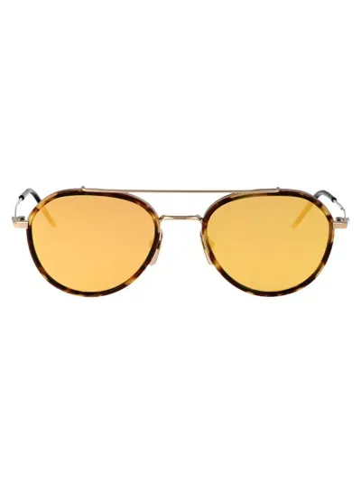 Thom Browne Eyewear Round Frame Sunglasses In 215 Med