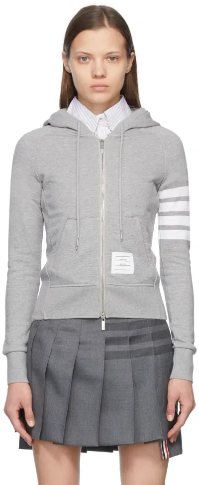 Thom Browne Grey Classic Hoodie In Light Grey - 055