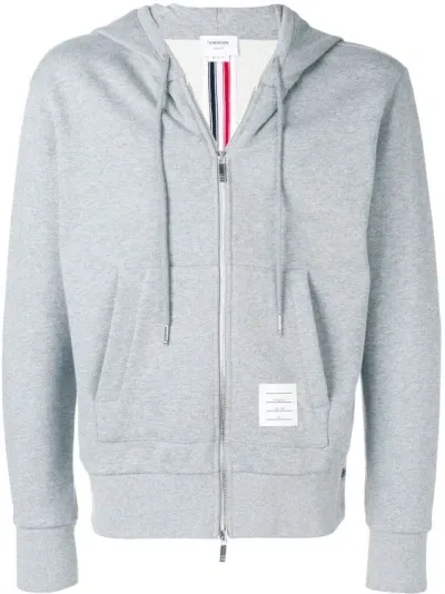 Thom Browne Hoodie Zip-up Pullover In White