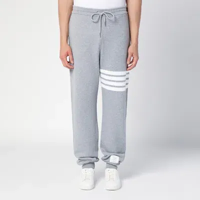 Thom Browne Light Grey Cotton Jogging Trousers