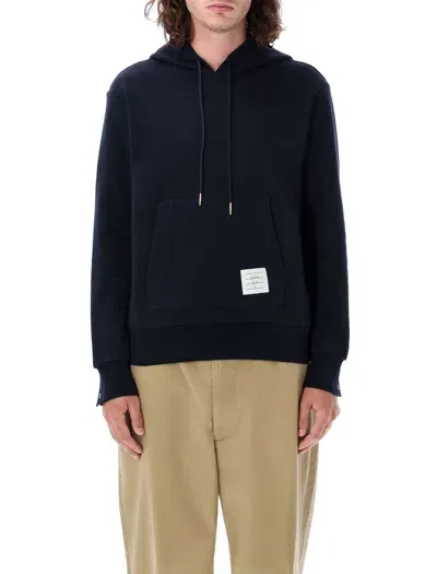 Thom Browne Hoodie Pullover With Cb Rwb Stripe In Blau