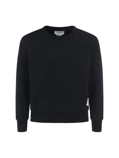 Thom Browne Stretch Cotton Sweatshirt In Blue