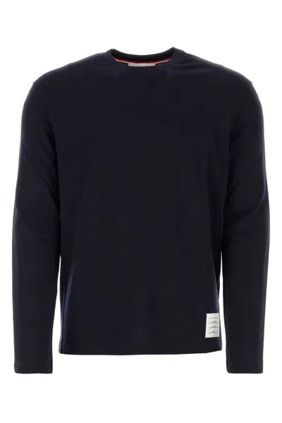 Thom Browne Midnight Blue Stretch Wool T-shirt