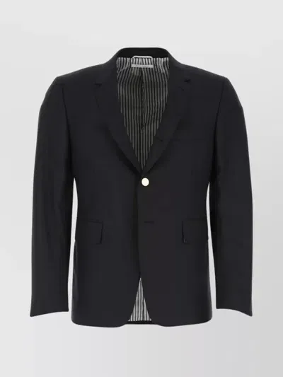 Thom Browne Midnight Blue Twill Blazer In 415