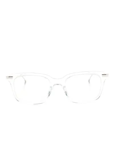 Thom Browne Rectangle-frame Glasses In White