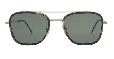 Thom Browne Rectangular Aviator - Med Brown Sunglasses