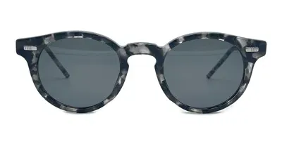 Thom Browne Round - Grey Tortoise Sunglasses In Multi