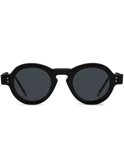 Thom Browne Round-frame Sunglasses In Black