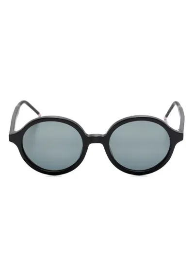 Thom Browne Round-frame Sunglasses In Black