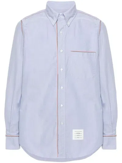 Thom Browne Rwb-stripe Shirt In Sky Blue