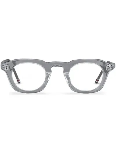 Thom Browne Square-frame Transparent Glasses In 白色