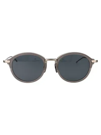 Thom Browne Sunglasses In Satin Crystal Grey