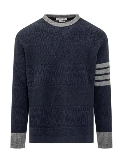 Thom Browne Sweater In Blue