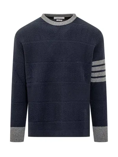 Thom Browne Sweater In Navy